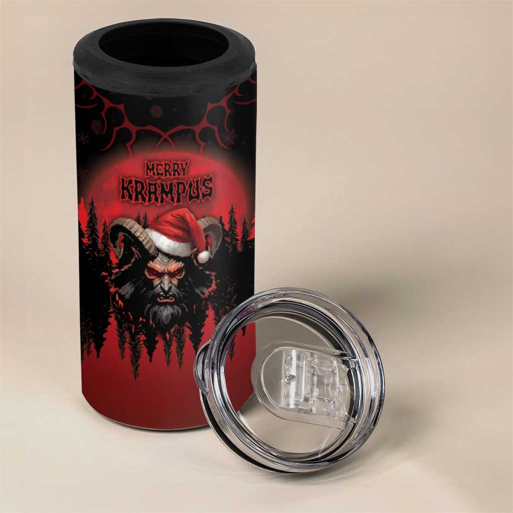 Merry Krampus 4 in 1 Can Cooler Tumbler Dark Grunge Christmas - Wonder Print Shop
