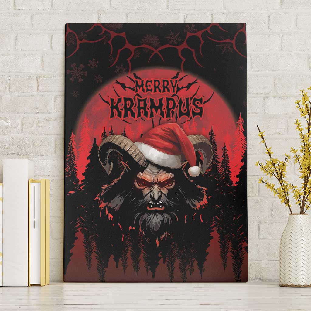 Merry Krampus Canvas Wall Art Dark Grunge Christmas - Wonder Print Shop