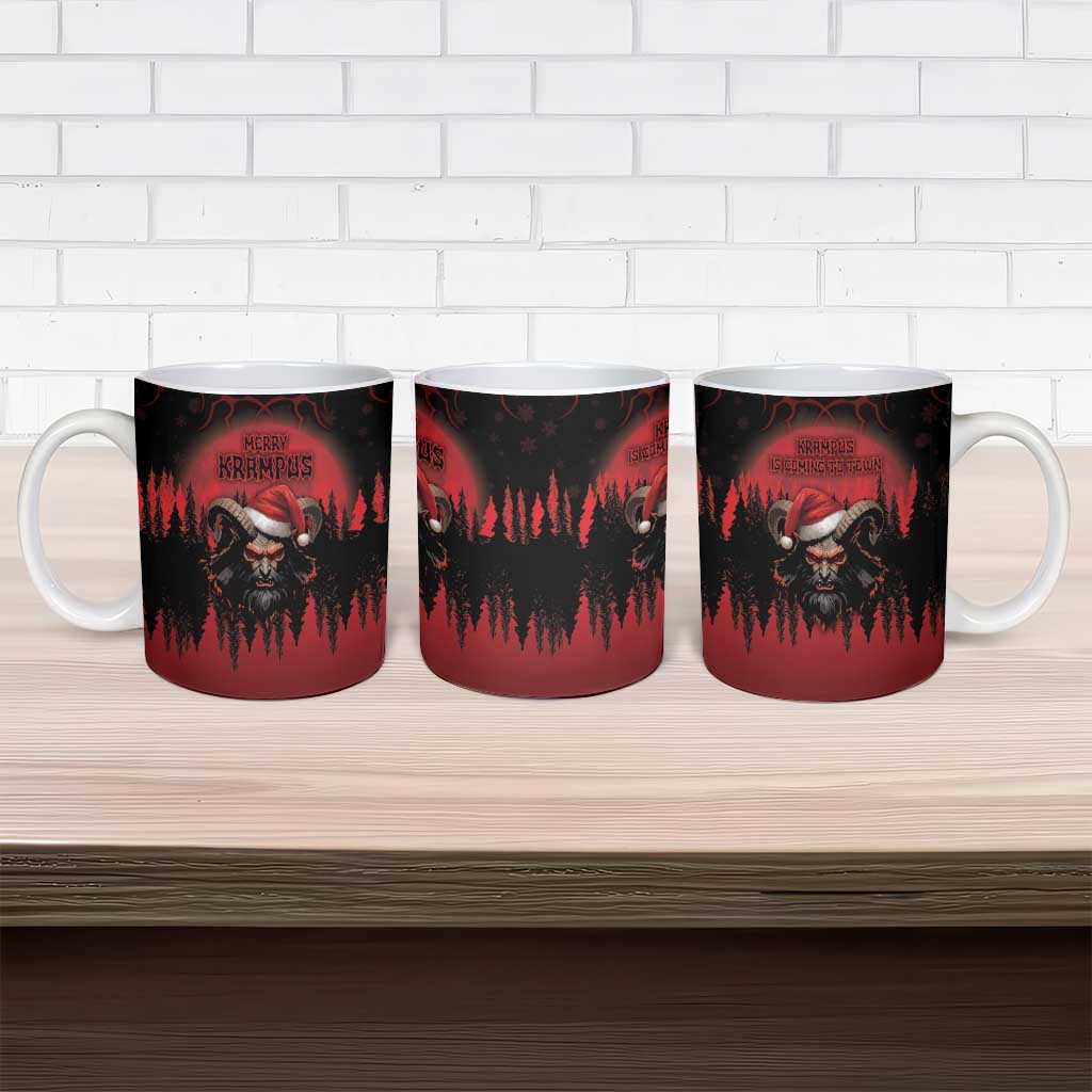 Merry Krampus Ceramic Mug Dark Grunge Christmas - Wonder Print Shop