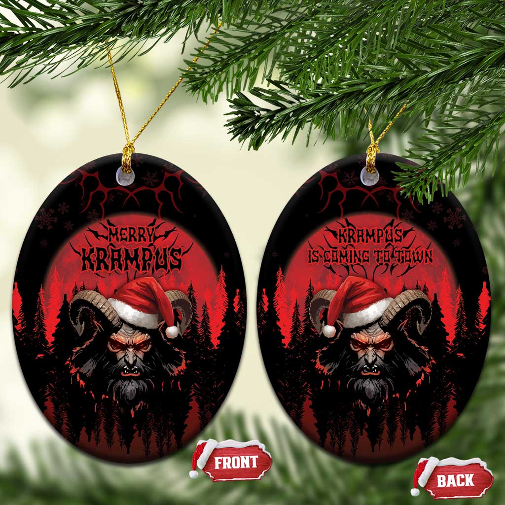 Merry Krampus Ceramic Ornament Dark Grunge Christmas - Wonder Print Shop