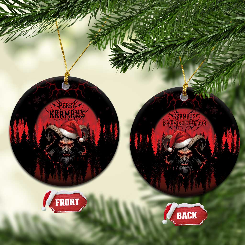 Merry Krampus Ceramic Ornament Dark Grunge Christmas - Wonder Print Shop
