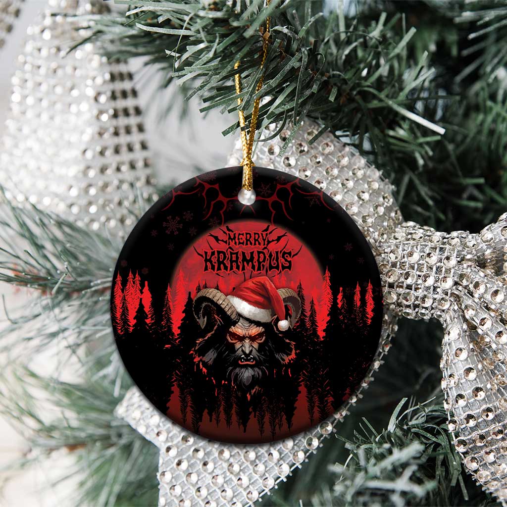 Merry Krampus Ceramic Ornament Dark Grunge Christmas - Wonder Print Shop