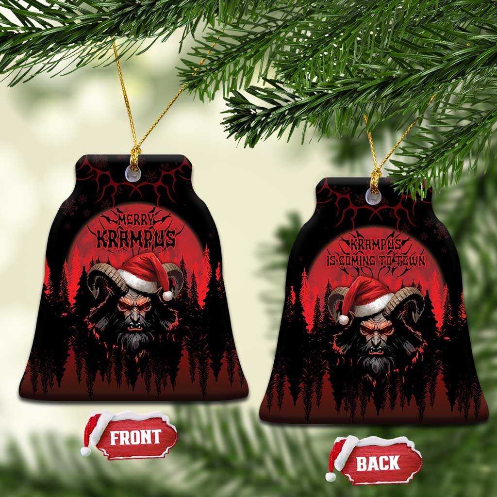 Merry Krampus Ceramic Ornament Dark Grunge Christmas - Wonder Print Shop