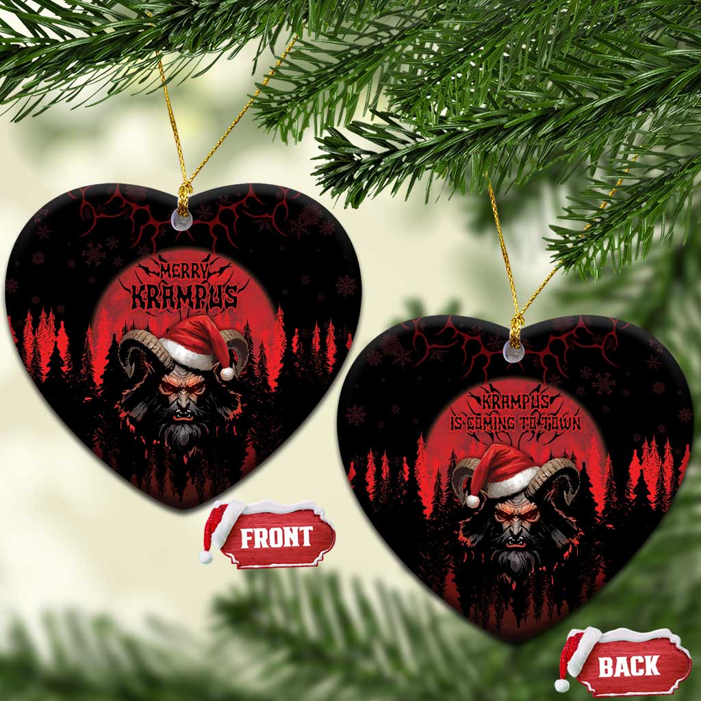Merry Krampus Ceramic Ornament Dark Grunge Christmas - Wonder Print Shop