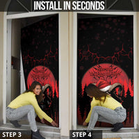 Merry Krampus Door Cover Dark Grunge Christmas - Wonder Print Shop