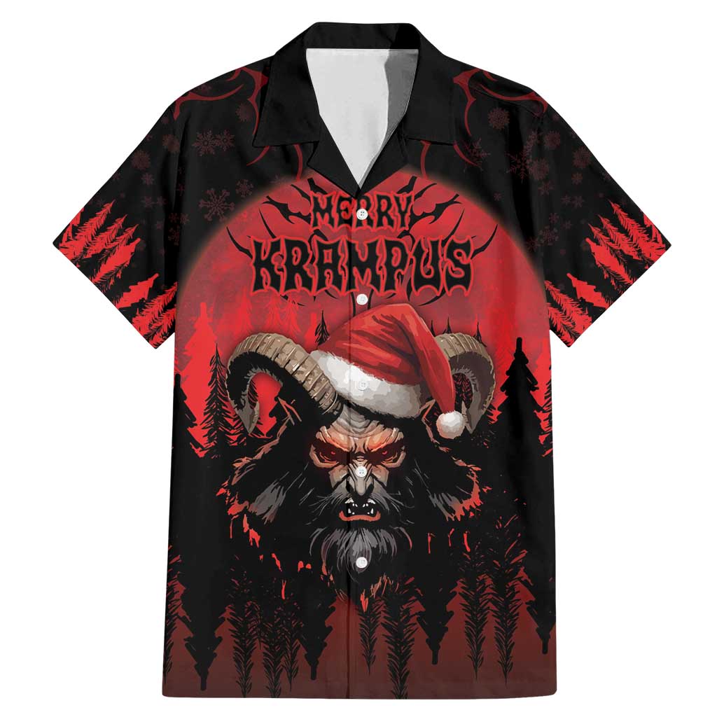 Merry Krampus Family Matching Mermaid Dress and Hawaiian Shirt Dark Grunge Christmas - Wonder Print Shop