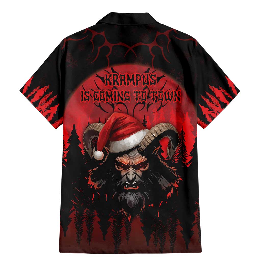 Merry Krampus Family Matching Mermaid Dress and Hawaiian Shirt Dark Grunge Christmas - Wonder Print Shop