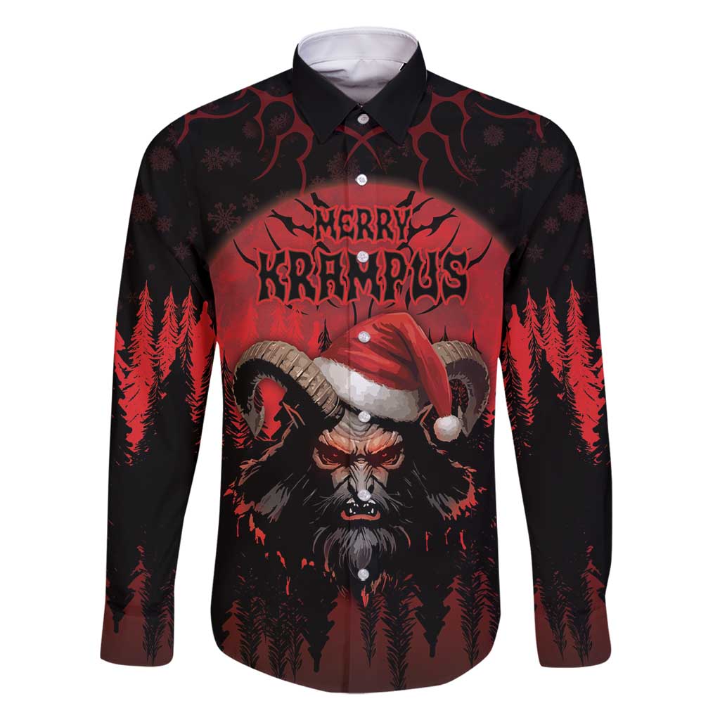 Merry Krampus Family Matching Mermaid Dress and Hawaiian Shirt Dark Grunge Christmas - Wonder Print Shop