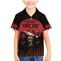 Merry Krampus Family Matching Mermaid Dress and Hawaiian Shirt Dark Grunge Christmas - Wonder Print Shop