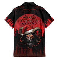 Merry Krampus Family Matching Off Shoulder Short Dress and Hawaiian Shirt Dark Grunge Christmas - Wonder Print Shop