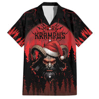 Merry Krampus Family Matching Short Sleeve Bodycon Dress and Hawaiian Shirt Dark Grunge Christmas - Wonder Print Shop