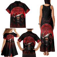 Merry Krampus Family Matching Tank Maxi Dress and Hawaiian Shirt Dark Grunge Christmas - Wonder Print Shop