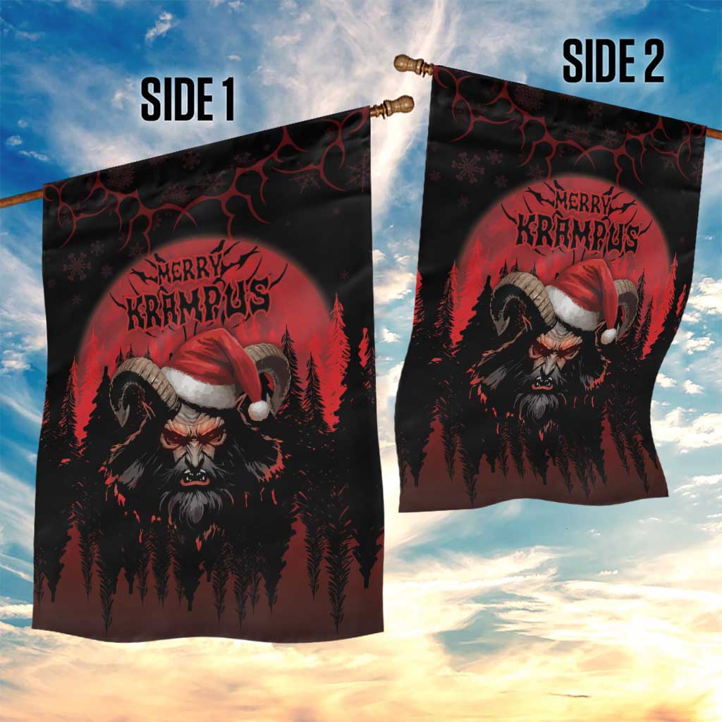 Merry Krampus Garden Flag Dark Grunge Christmas - Wonder Print Shop