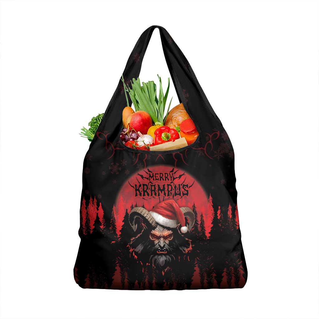Merry Krampus Grocery Bag Dark Grunge Christmas - Wonder Print Shop