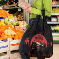 Merry Krampus Grocery Bag Dark Grunge Christmas - Wonder Print Shop