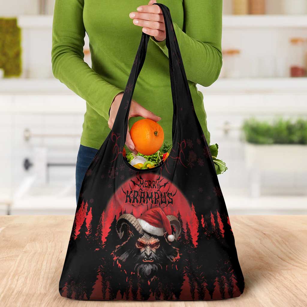 Merry Krampus Grocery Bag Dark Grunge Christmas - Wonder Print Shop