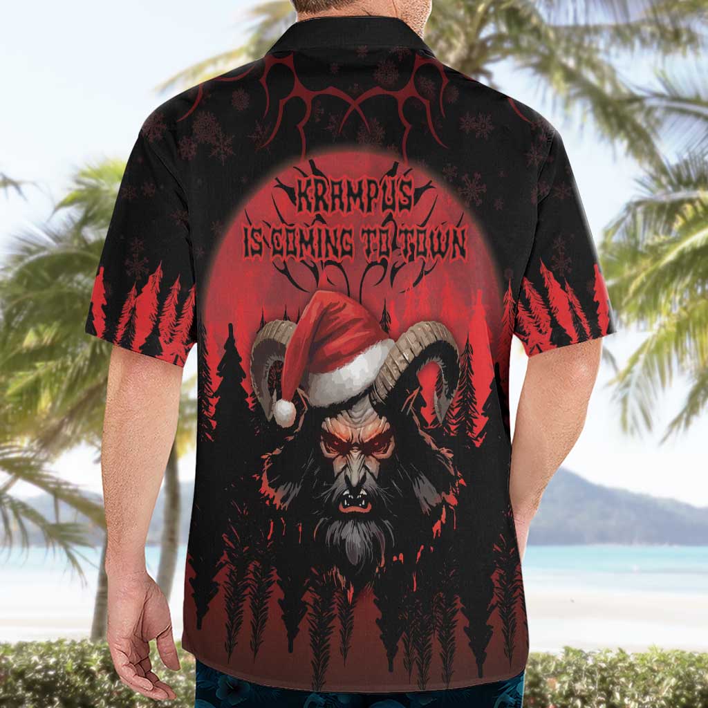 Merry Krampus Hawaiian Shirt Dark Grunge Christmas - Wonder Print Shop