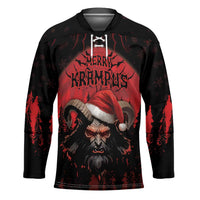 Merry Krampus Hockey Jersey Dark Grunge Christmas - Wonder Print Shop