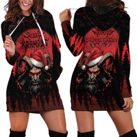 Merry Krampus Hoodie Dress Dark Grunge Christmas - Wonder Print Shop