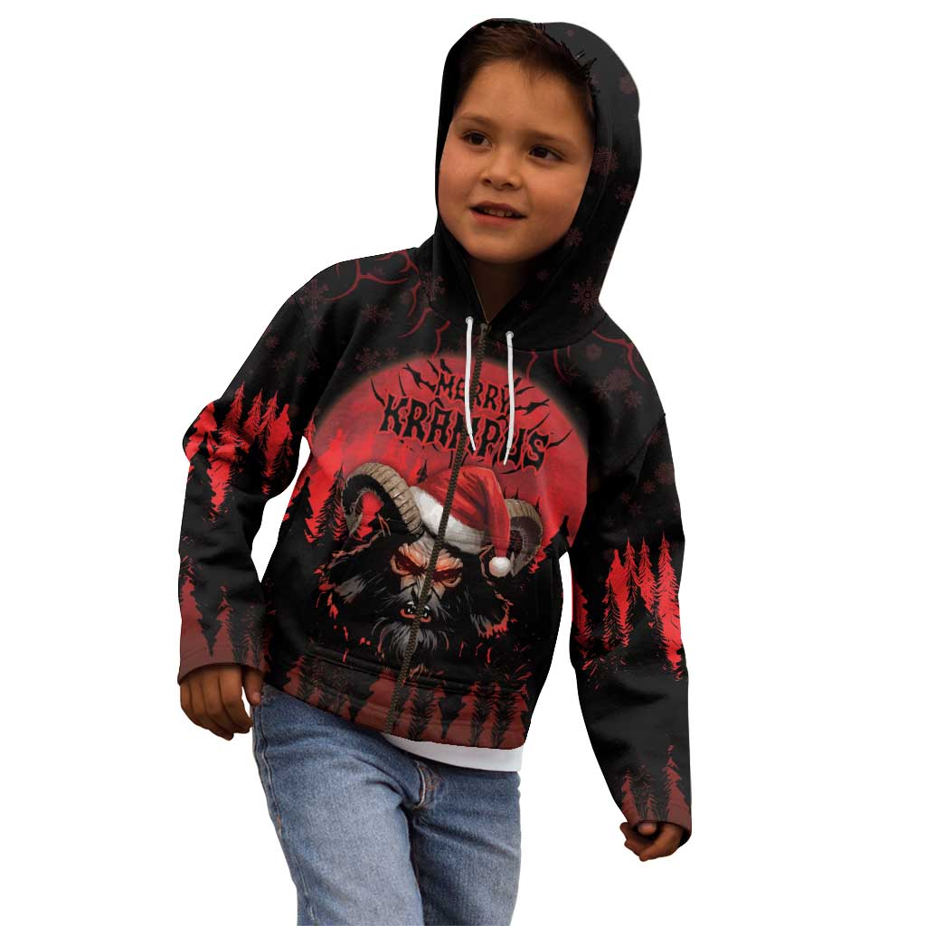 Merry Krampus Kid Hoodie Dark Grunge Christmas - Wonder Print Shop