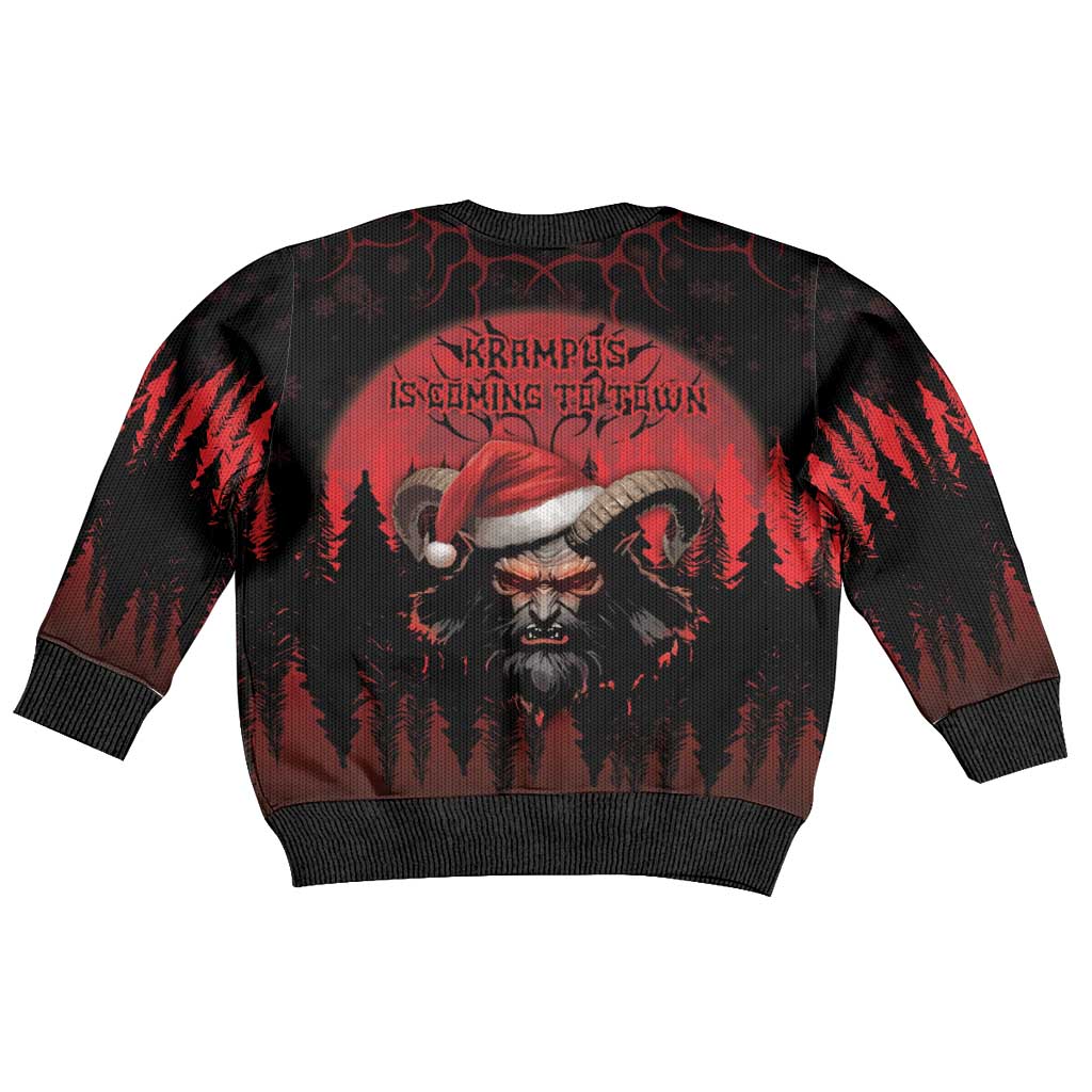 Merry Krampus Kid Ugly Christmas Sweater Dark Grunge Christmas - Wonder Print Shop