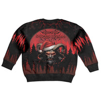 Merry Krampus Kid Ugly Christmas Sweater Dark Grunge Christmas - Wonder Print Shop