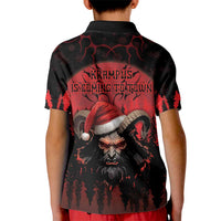 Merry Krampus Kid Polo Shirt Dark Grunge Christmas - Wonder Print Shop