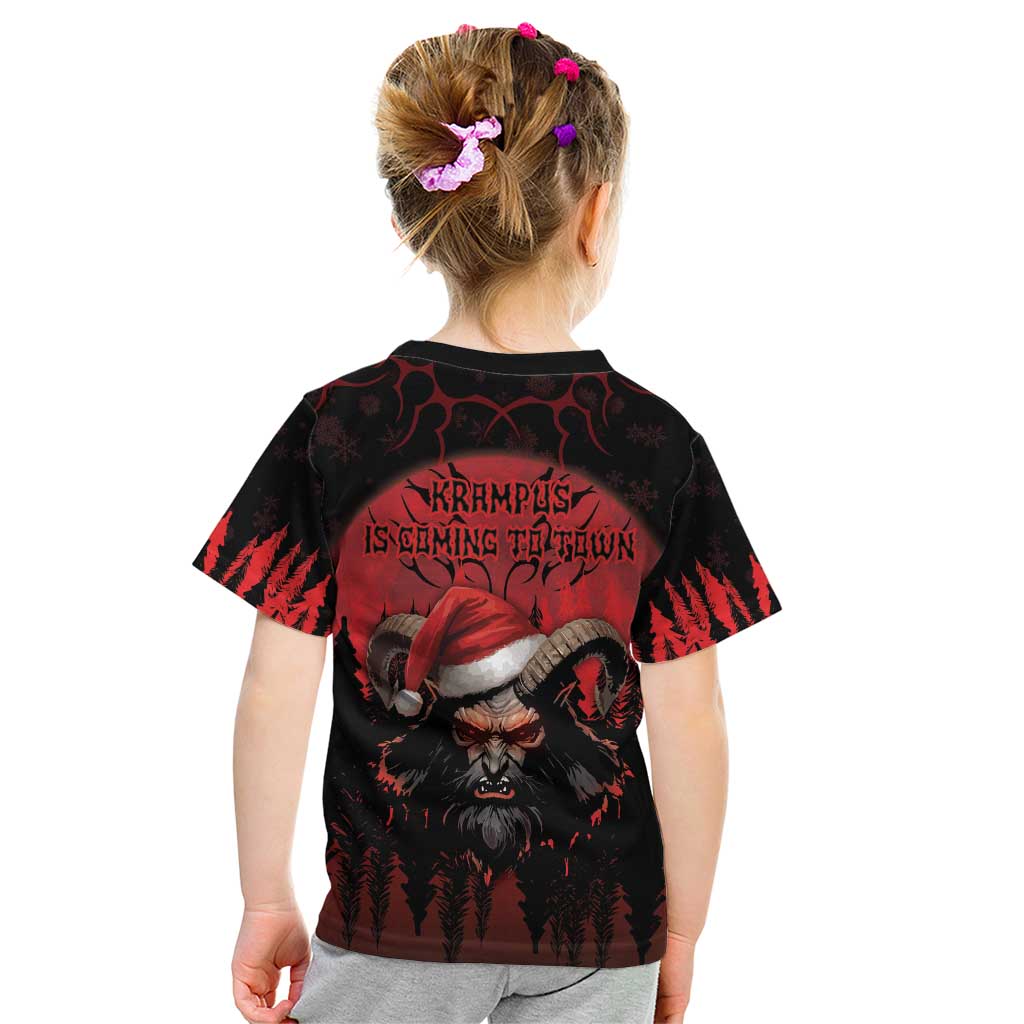 Merry Krampus Kid T Shirt Dark Grunge Christmas - Wonder Print Shop