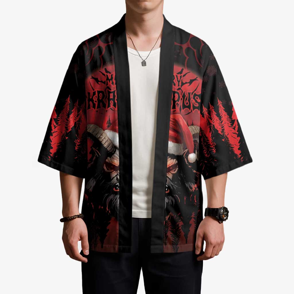 Merry Krampus Kimono Dark Grunge Christmas - Wonder Print Shop