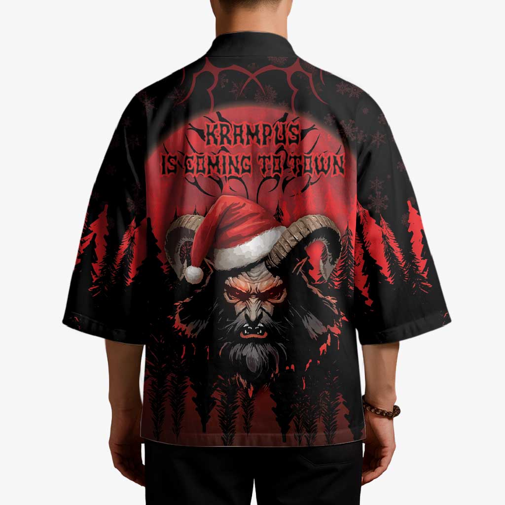 Merry Krampus Kimono Dark Grunge Christmas - Wonder Print Shop