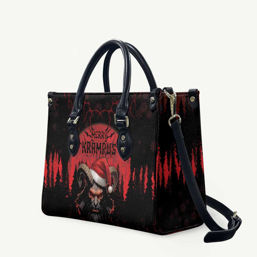 Merry Krampus Leather Bag Dark Grunge Christmas - Wonder Print Shop