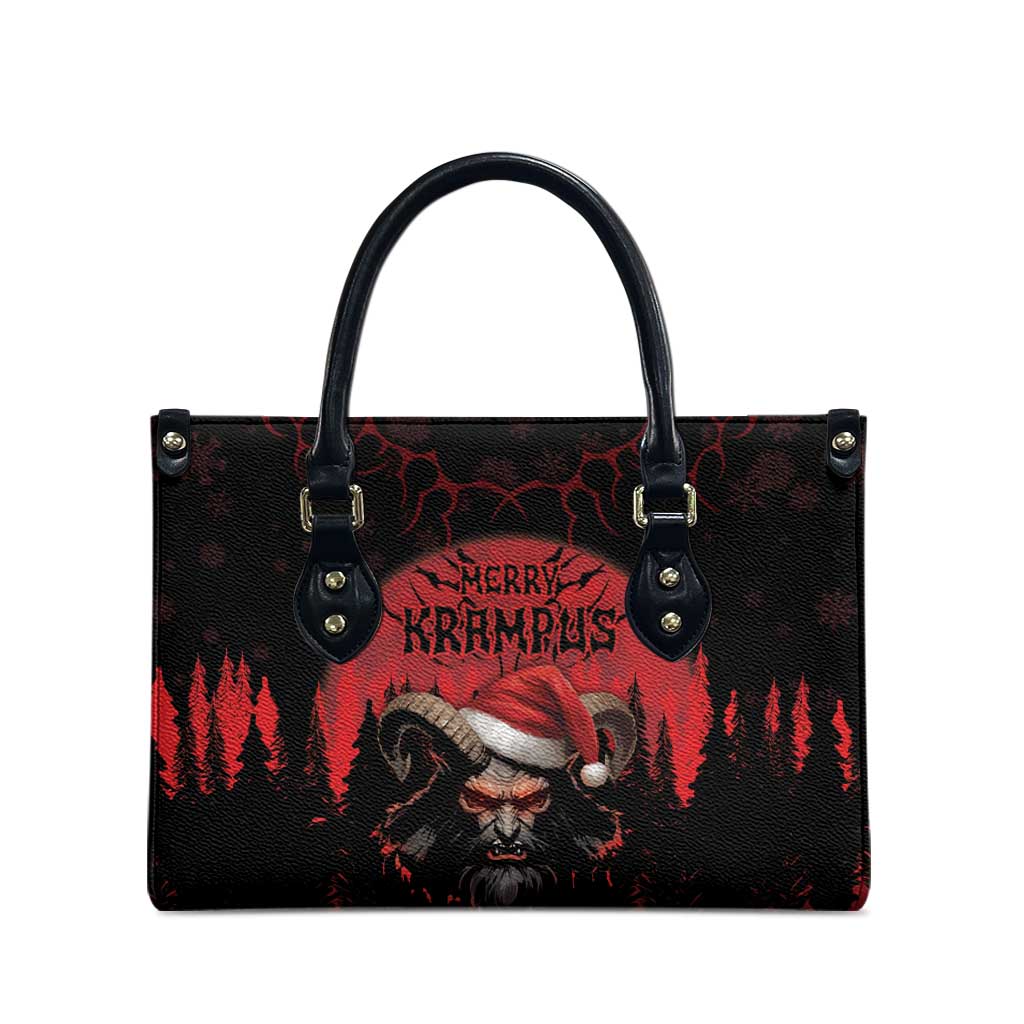 Merry Krampus Leather Bag Dark Grunge Christmas - Wonder Print Shop