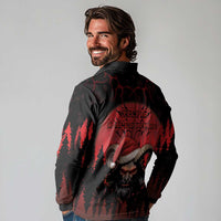 Merry Krampus Long Sleeve Polo Shirt Dark Grunge Christmas - Wonder Print Shop