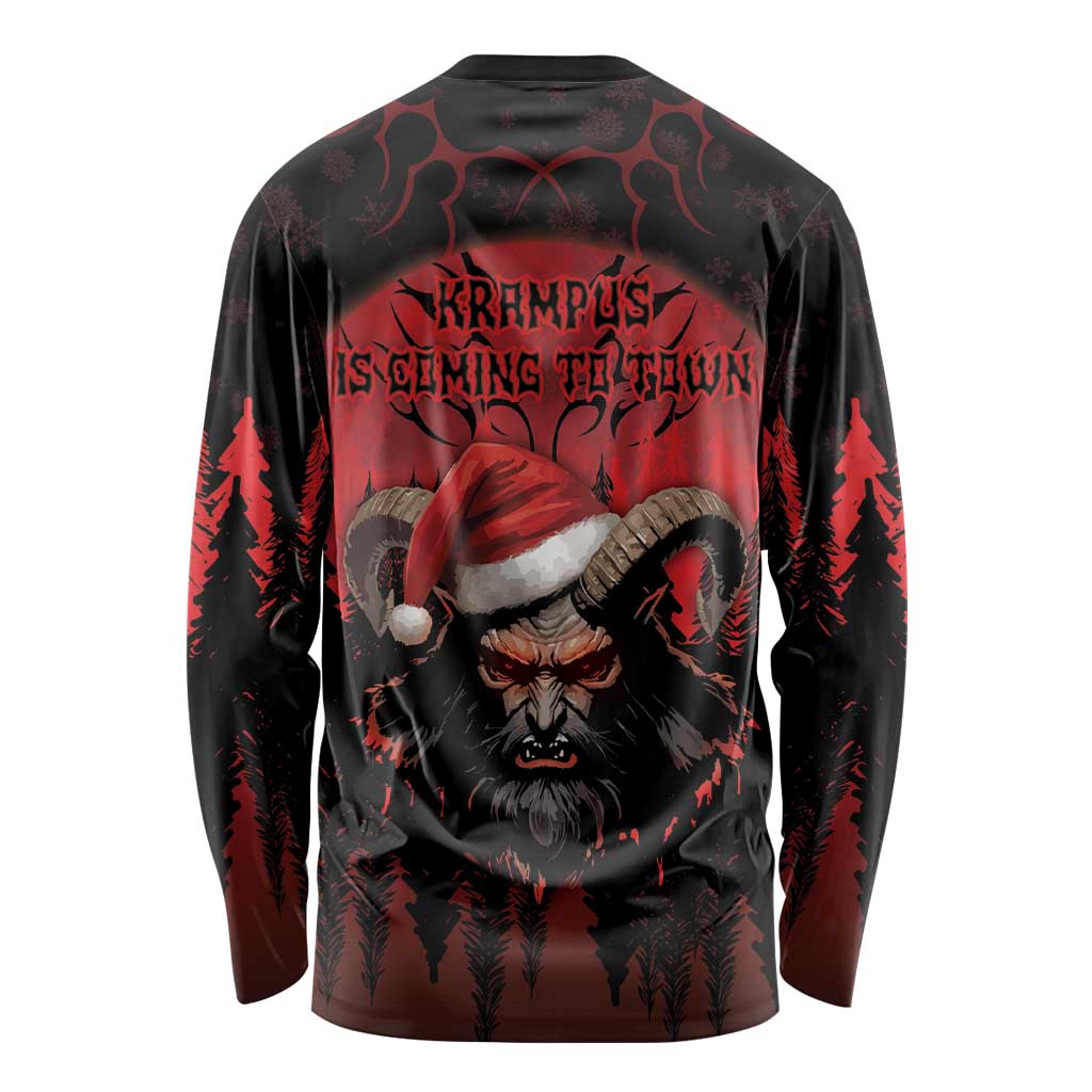 Merry Krampus Long Sleeve Shirt Dark Grunge Christmas - Wonder Print Shop