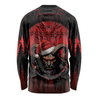 Merry Krampus Long Sleeve Shirt Dark Grunge Christmas - Wonder Print Shop