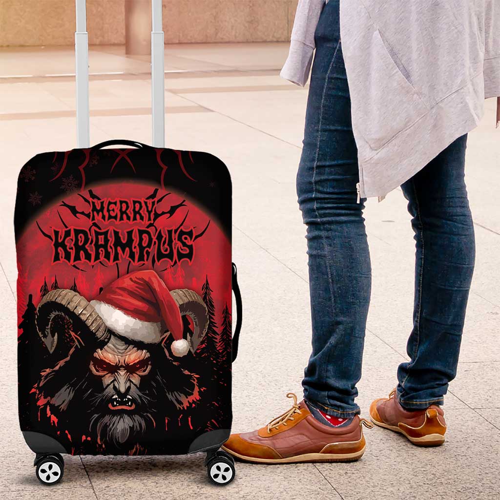 Merry Krampus Luggage Cover Dark Grunge Christmas - Wonder Print Shop