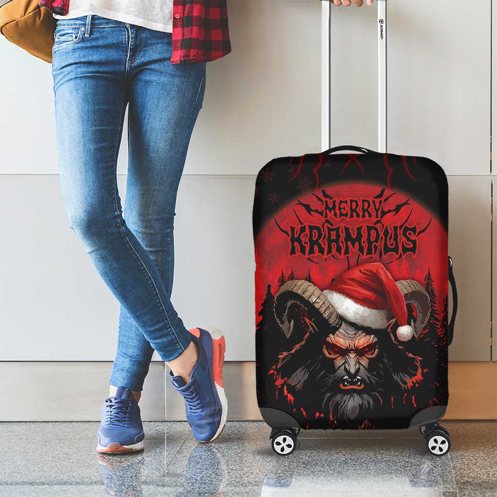 Merry Krampus Luggage Cover Dark Grunge Christmas - Wonder Print Shop