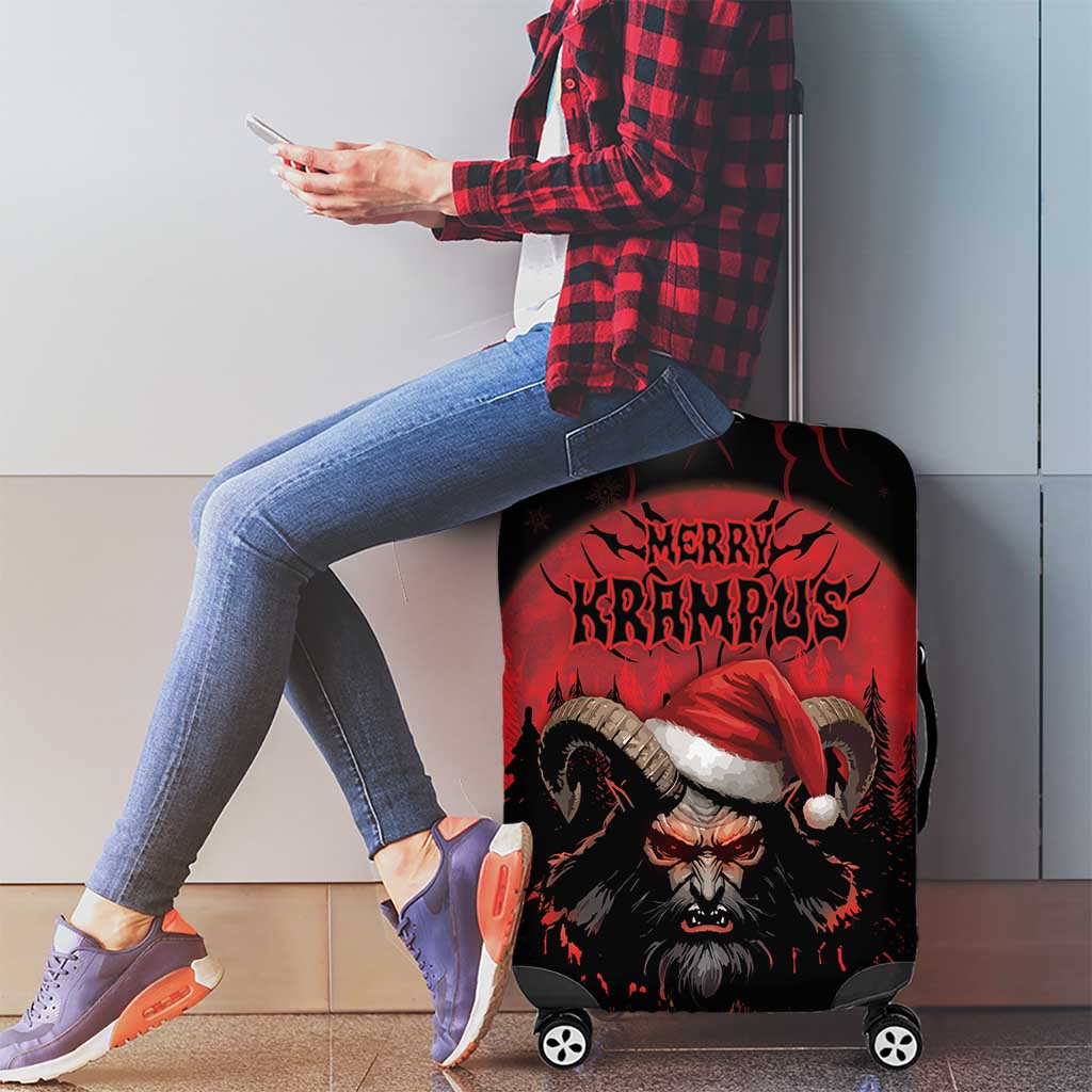 Merry Krampus Luggage Cover Dark Grunge Christmas - Wonder Print Shop