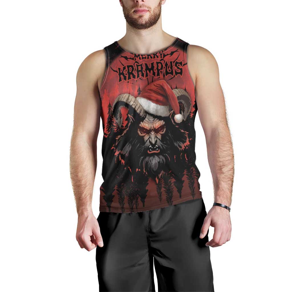 Merry Krampus Men Tank Top Dark Grunge Christmas - Wonder Print Shop