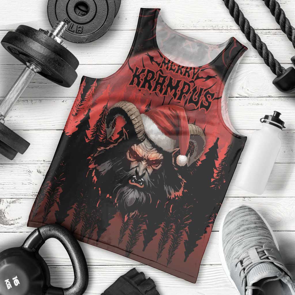 Merry Krampus Men Tank Top Dark Grunge Christmas - Wonder Print Shop
