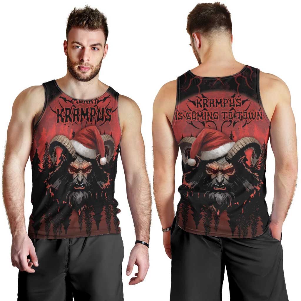 Merry Krampus Men Tank Top Dark Grunge Christmas - Wonder Print Shop