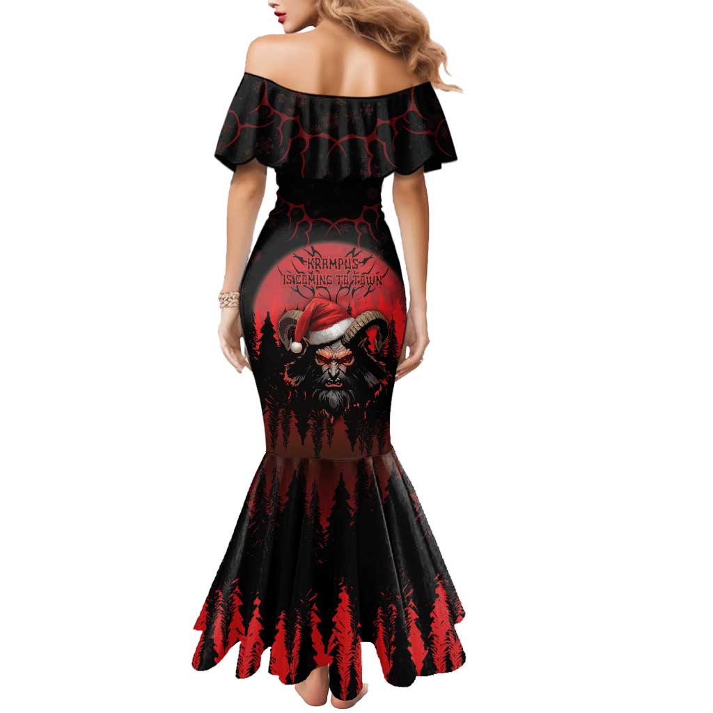 Merry Krampus Mermaid Dress Dark Grunge Christmas - Wonder Print Shop