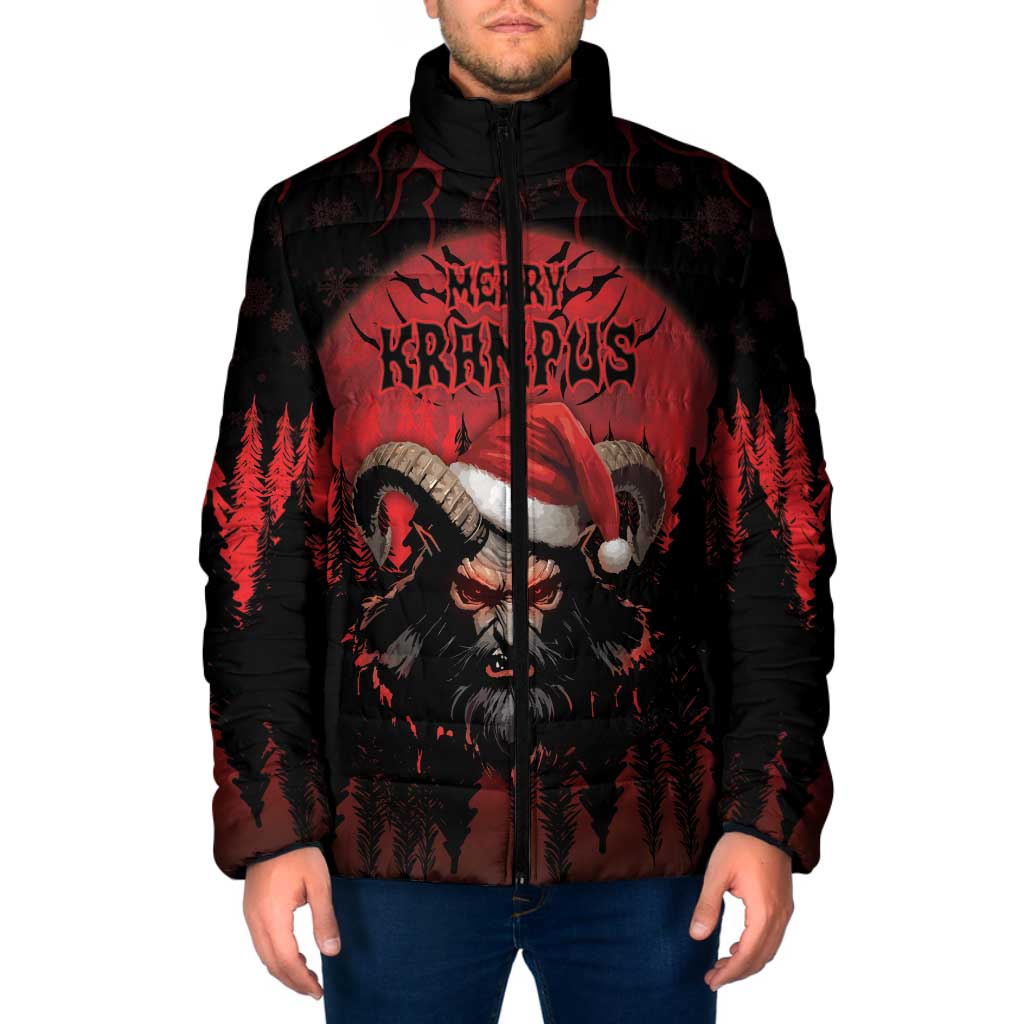 Merry Krampus Padded Jacket Dark Grunge Christmas - Wonder Print Shop