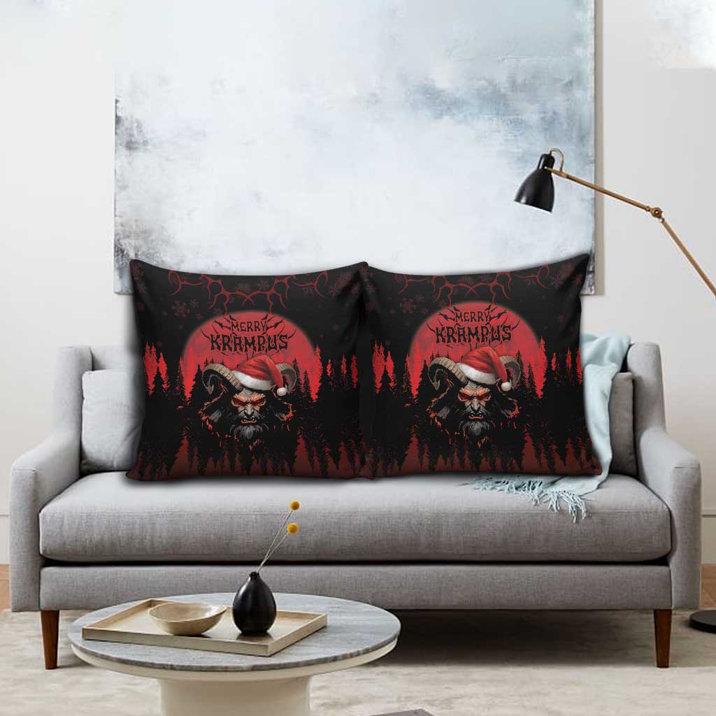 Merry Krampus Pillow Cover Dark Grunge Christmas - Wonder Print Shop