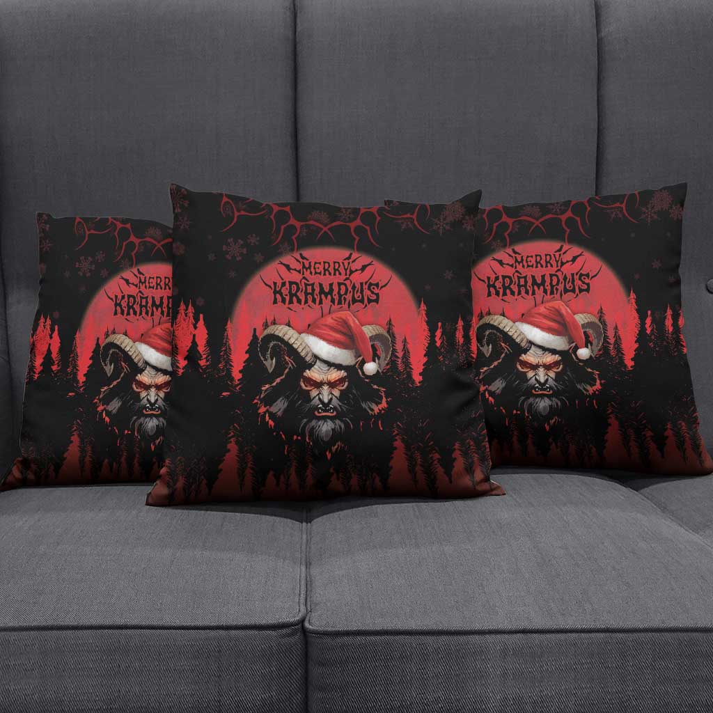 Merry Krampus Pillow Cover Dark Grunge Christmas - Wonder Print Shop
