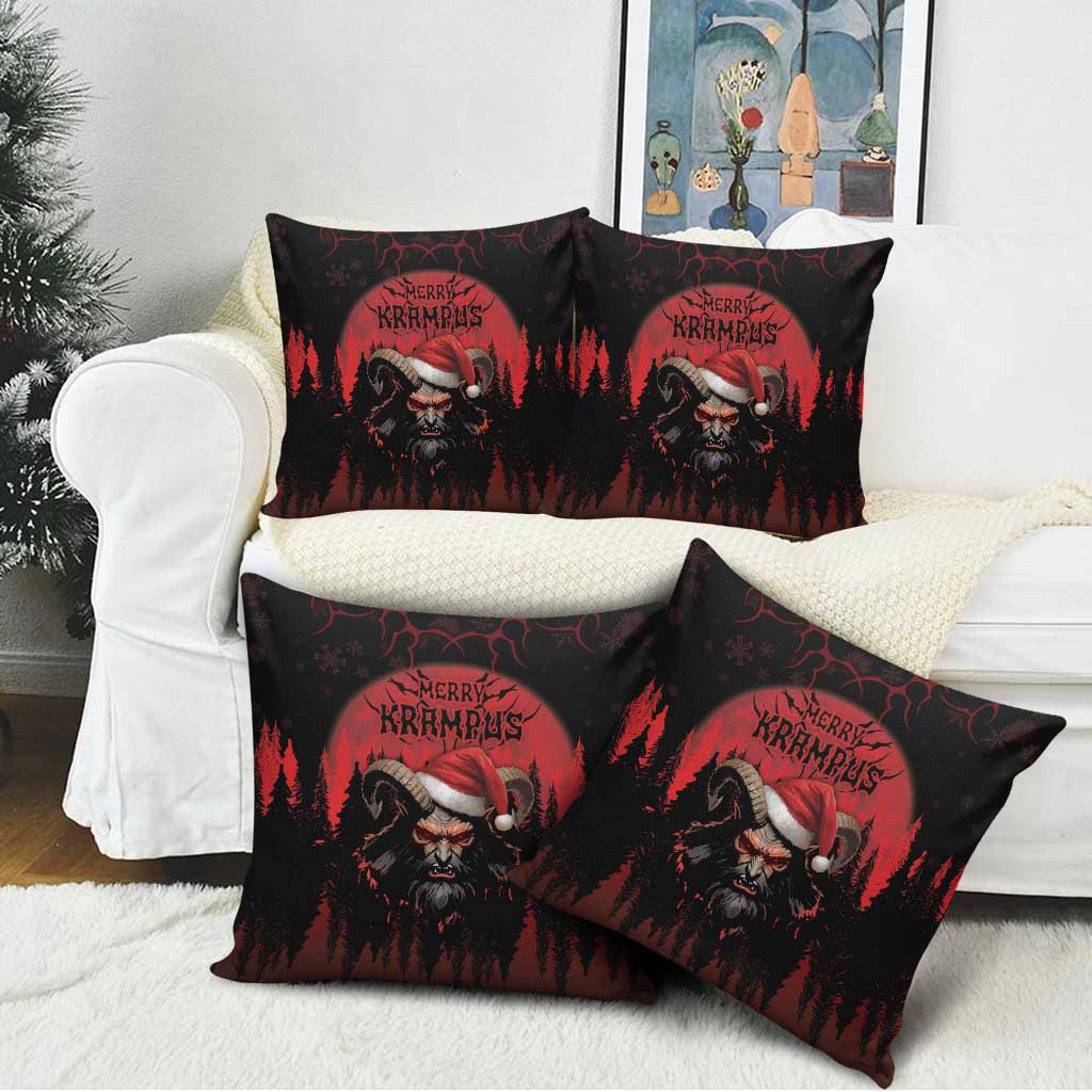 Merry Krampus Pillow Cover Dark Grunge Christmas - Wonder Print Shop