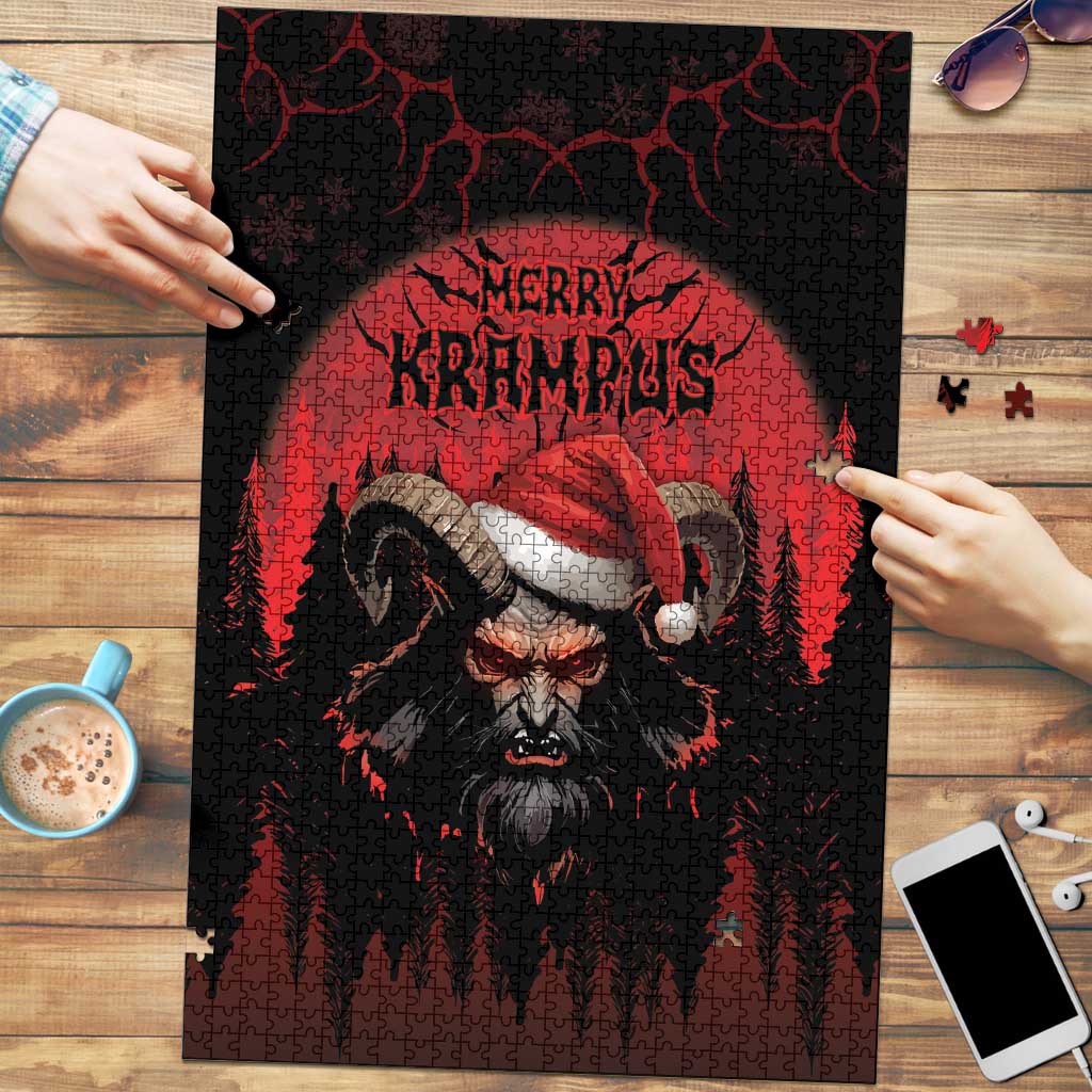 Merry Krampus Puzzle Dark Grunge Christmas - Wonder Print Shop