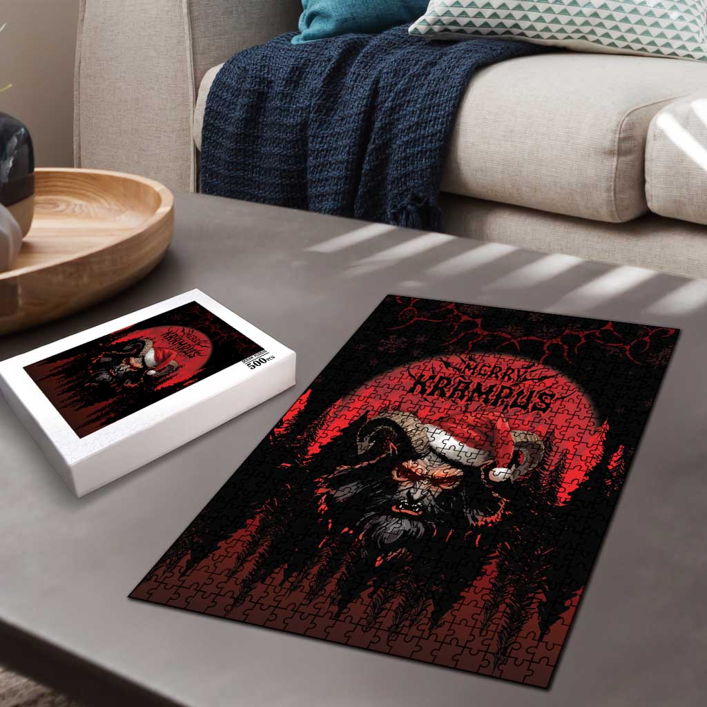 Merry Krampus Puzzle Dark Grunge Christmas - Wonder Print Shop