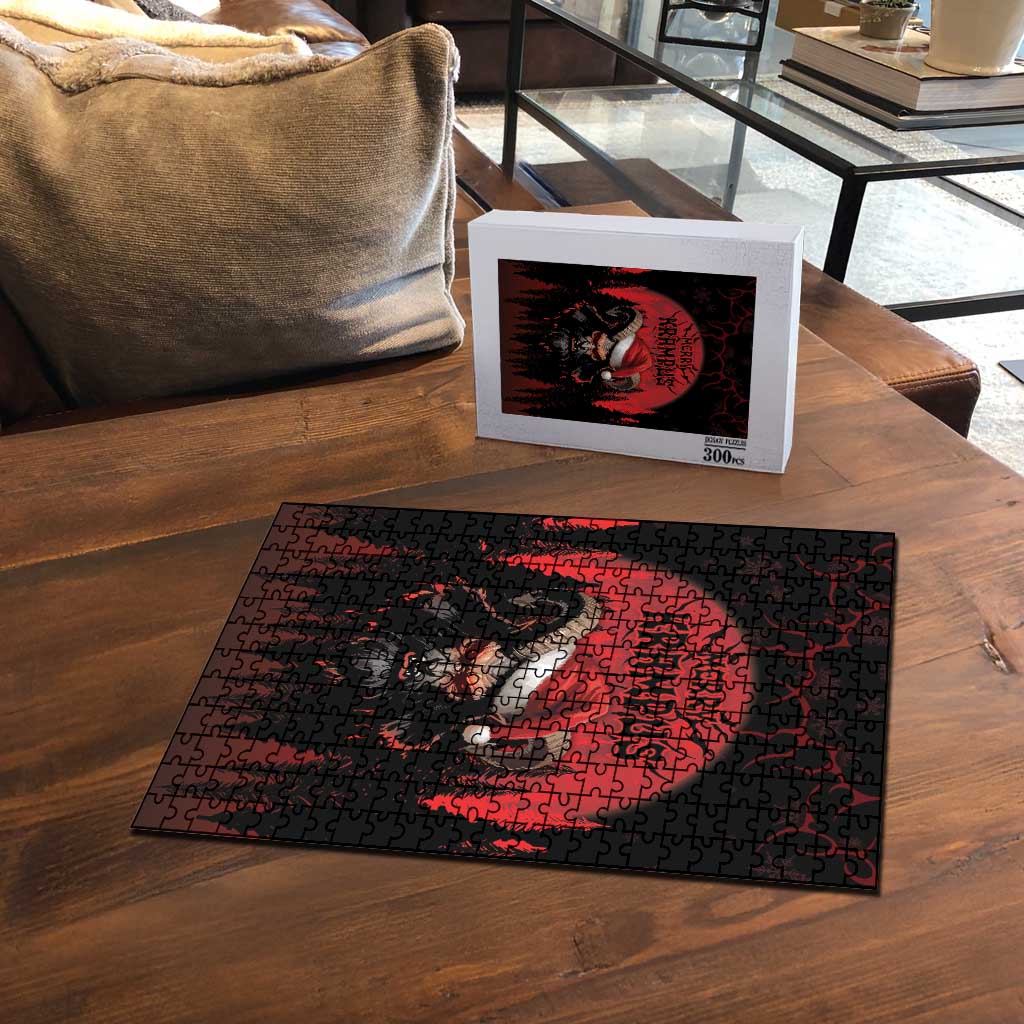 Merry Krampus Puzzle Dark Grunge Christmas - Wonder Print Shop