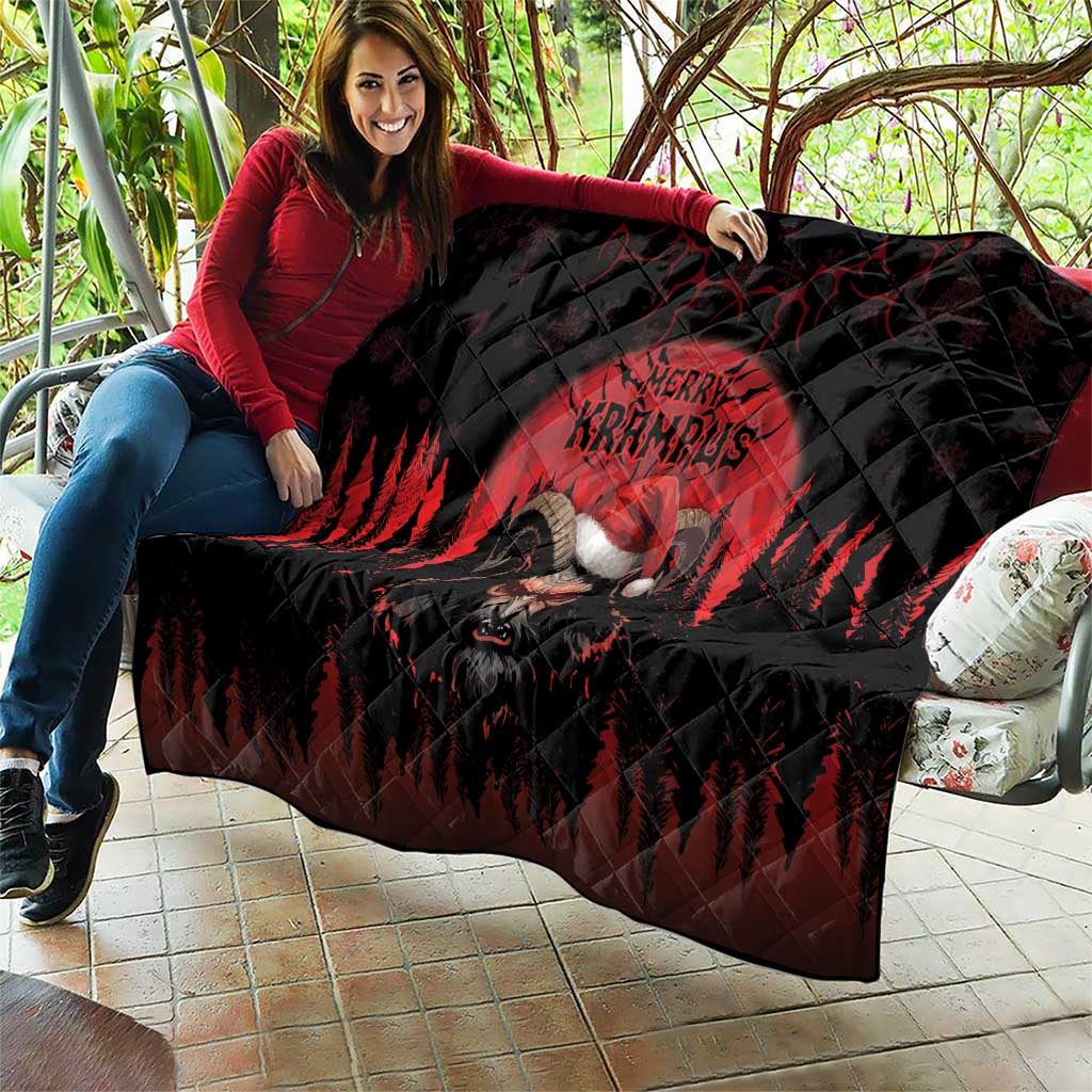 Merry Krampus Quilt Dark Grunge Christmas - Wonder Print Shop